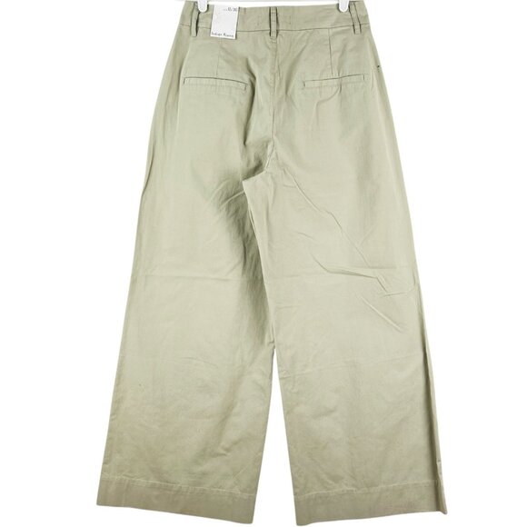 Indigo Rising Women's Pleated Front Wide Leg Green Pant Size 11/30 High Rise NWT - Picture 2 of 12
